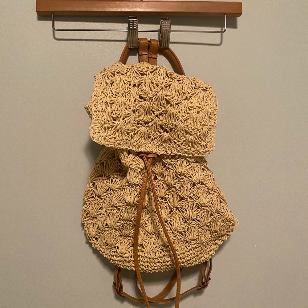Wicker small backpack